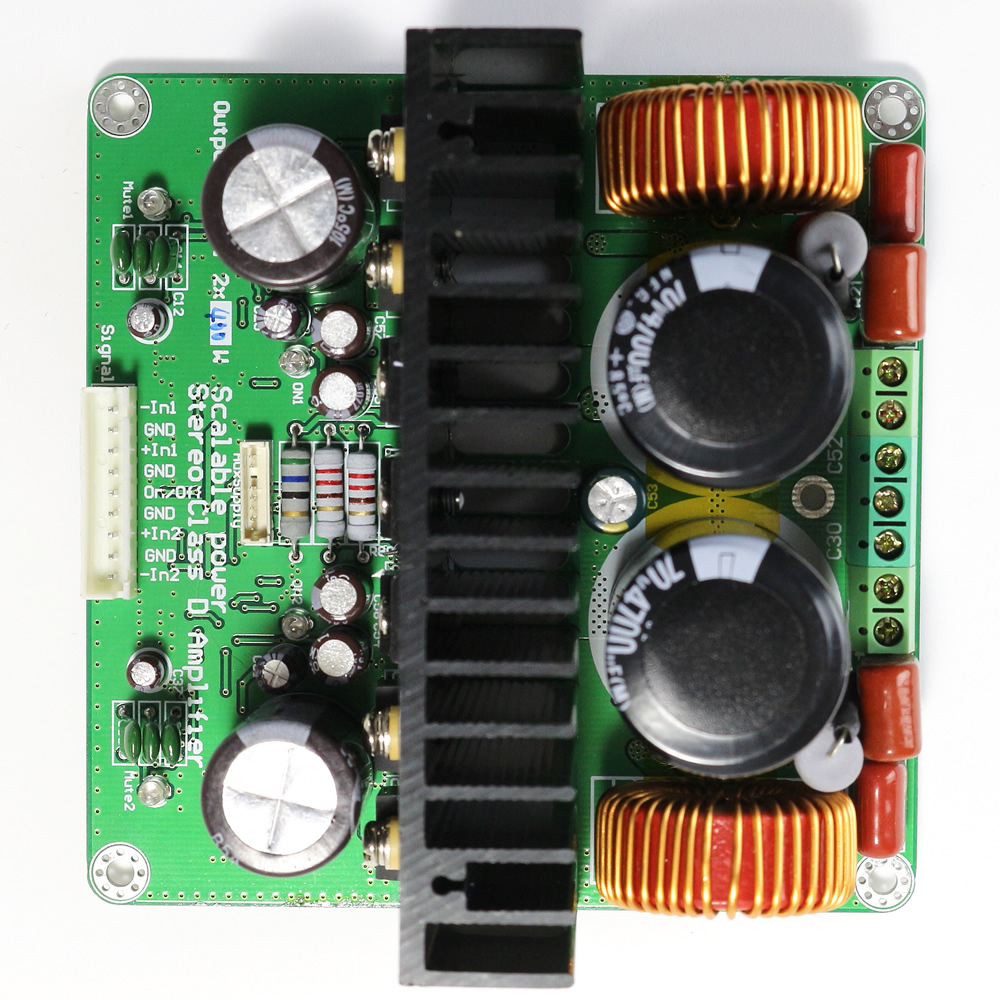 IRS2092 Stereo Class D Amplifier module 2x 400W 4 ohm - Audiophonics